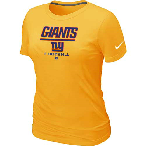 Nike New York Giants Women's Critical Victory NFL T-Shirt - Yellow